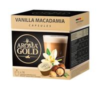 AROMA GOLD Dolce Gusto Coffee Pods Vanilla 16 Capsules - Coffee Capsules Dolce Gusto Compatible Flavoured Coffee Pods for Coffee Machines Barista-Approved, Mild & Harmonious Taste Coffee Gift Set