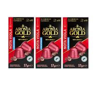 AROMA GOLD Nota Viola decaffeinated Coffee Pods 156g (30 Capsules) - Aluminium Coffee Capsules Nespresso Compatible Flavoured Coffe Pods Barista-Approved, Mild & Harmonious