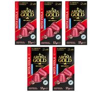 AROMA GOLD Nota Viola Decaffeinated Coffee Pods 260g (50 Capsules) - Aluminium Coffee Capsules Nespresso Compatible Flavoured Coffe Pods Barista-Approved, Mild & Harmonious