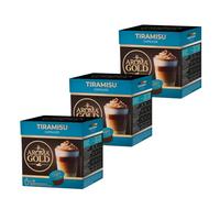AROMA GOLD Tiramisu Flavour Coffee Pods 48 Capsules - Coffee Capsules Dolce Gusto Compatible Flavoured Coffee Pods for Coffee Machines Barista-Approved, Mild & Harmonious Taste Coffee Gift Set