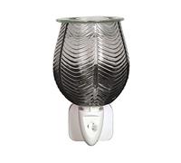 Aroma Grey Lustre Ribbed Plug In Wax Melt Warmer