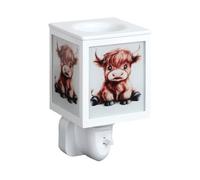 Aroma Highland Cow Calf Square Plug In Wax Melt Warmer