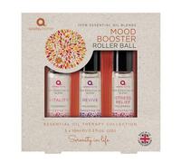Aroma Home Essential Oil Therapy Collection Mood Booster Roller Ball Gift Set