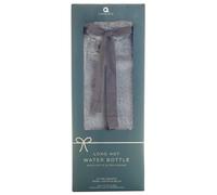 Aroma Home Extra Long Hot Water Bottle Grey Faux Fur Grey
