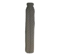 Aroma Home Grey Chunky Knitted Long Hot Water Bottle 2L Grey