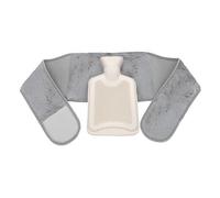 Aroma Home Grey Faux Fur 3 in 1 Wearable Hot Water Bottle - Tummy, Back & Hand Warmer