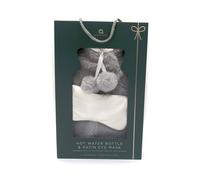 Grey hot Water Bottle & Eye mask