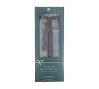 Aroma Home Long 2 Litre Hot Water Bottle with Removable Cover - Grey Faux Fur