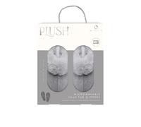 Aroma Home Microwavable Slippers Grey Heatable Removable Inserts,Soothing, Warm | Faux Fur Mules Womens UK 4-7/EU 37-40/US 6-9