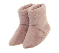 Aroma Home Women's Microwaveable Pink Faux Fur Slipper Boots | Size: 3-6 Aroma Home Pink 3-6