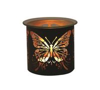 Aroma Home Multi Functional Tealight Wax Melt Burner 10.5Cm - Butterfly In Black Black One Size