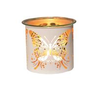 Aroma Home Multi Functional Tealight Wax Melt Burner 10.5Cm - Butterfly In White White
