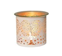 Aroma Home Multi Functional Tealight Wax Melt Burner 10.5Cm - Heart Tree In White White One Size