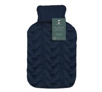 Aroma Home Navy Chunky Knit Hot Water Bottle Navy One Size