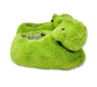 Aroma Home Novelty Green Faux Fur Slippers - Freddy The Frog Green One Size