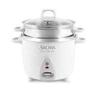 Aroma Housewares 14-Cup (Cooked) / 3Qt. Select Stainless Pot-Style Rice Cooker, & Food Steamer, One-Touch Operation, Automatic Keep Warm Mode, White (ARC-757-1SG)