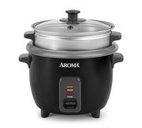 Aroma Housewares ARC-363-1NGB 3 Uncooked/6 Cups Cooked Rice Cooker, Steamer, Multicooker, 2-6 cups, Black