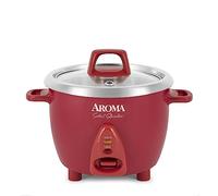 Aroma Housewares Select ARC-753SGR Stainless Steel with Uncoated Inner Pot, 6 Cup (Boiled) / 1.2 Qt, Red