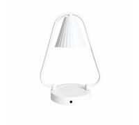 Aroma Lamp Electric Melter Candle Warmer Scent Ribbed Lampshade Iron Frame Smokeless Suitable for bedroom living room office dorm, White, Minimalist Hourglass Shape