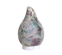 Aroma LED Teal Crackle Ultrasonic Electric Essential Oil Diffuser