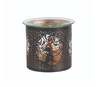 Aroma Metal Silhouette Wax Melt Burner/candle Holder - Black & Gold Fairy Sitting