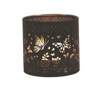 Aroma Metal Silhouette Wax Melt Burner/Candle Holder - Black & Silver Butterfly