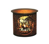 Aroma Multi Functional Tealight Wax Melt Burner 10.5Cm Black - Deer Family