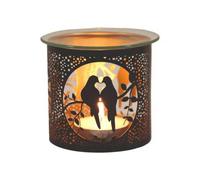 Aroma Multi Functional Tealight Wax Melt Burner 10.5Cm Black - Doves