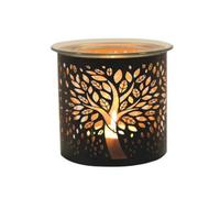 Aroma Multi Functional Tealight Wax Melt Burner 10.5Cm Black - Tree Of Life