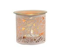 Aroma Multi Functional Tealight Wax Melt Burner 10.5Cm White - Leaves
