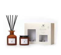 Aroma Naturals Aromatherapy Candle & Reed Diffuser Gift Set Restore Scent in Brown | Size: Medium Aroma Naturals Brown Medium