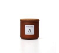 Aroma Naturals Eucalyptus, Saffron, Plum Scented Candle -Amber Glass With Cork Lid