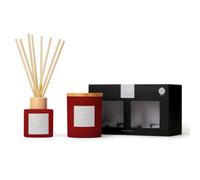 Aroma Naturals Frosted Decadence Candle & Diffuser Gift Set - Cinnamon, Clove & Orange