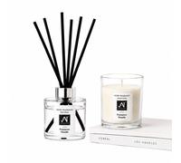 Aroma Naturals Minimalist Luxe Candle & Reed Diffuser Gift Set Puissance Visuelle Scent in White | Size: Medium Aroma Naturals White Medium