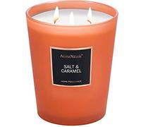 Aroma Naturals Scented Candle, 943g/ 33.3 oz Large Candle 130 Hours Long Burning, Natural Soy Aromatherapy Candles for Home, 3 Cotton Wicks (Salt & Caramel)