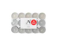 Aroma Naturals Soft Cotton Scented Tealight Candles - 4hr Burn - 30 Pack in White Aroma Naturals White 30 Pack