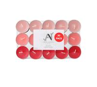 Aroma Naturals Strawberry & Raspberry Scented Tealight Candles - 4hr Burn - 30 Pack Aroma Naturals Multicolor 30 Pack