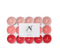 Aroma Naturals Tealights 30 Pack Strawberry & Raspberry Scented 4H Burn