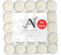 Aroma Naturals Unscented Tealight Candles (50 Pack, 4-Hour Burn) in White | Size: 50 Pieces Aroma Naturals White 50 Pieces