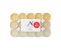 Aroma Naturals Vanilla Cream Scented Tealight Candles - 4hr Burn - 30 Pack Aroma Naturals Cream 30 Pack