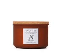 Aroma Naturals Verbena, Bergamot, Eucalyptus Scented Candle -Amber Glass With Cork Lid