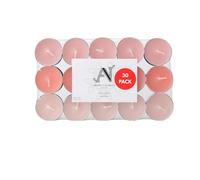 Aroma Naturals Wild Roses Scented Tealight Candles - 4hr Burn - 30 Pack in Pink Aroma Naturals Pink 30 Pack