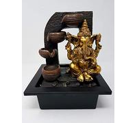 Aroma Sense Peaceful Tranquillity Gold Ganesh with Cups Water Feature Statue Fountain
