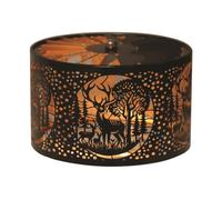 Aroma Silhouette Black & Gold Carousel Deer Family Shade