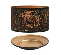 Aroma Silhouette Black & Gold Deer Family Shade & Tray
