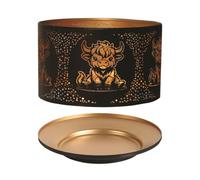 Aroma Silhouette Black & Gold Highland Cow Shade & Tray