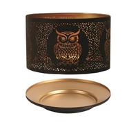 Aroma Silhouette Black & Gold Owl Shade & Tray