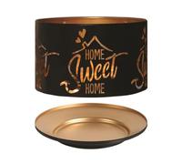 Aroma Silhouette & Gold Black Home Sweet Home Shade & Tray