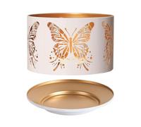 Aroma Silhouette White & Gold Butterfly Shade & Tray