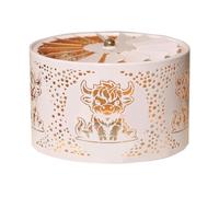 Aroma Silhouette White & Gold Carousel Highland Cow Shade